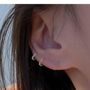 Sterling Silver huggie hoop